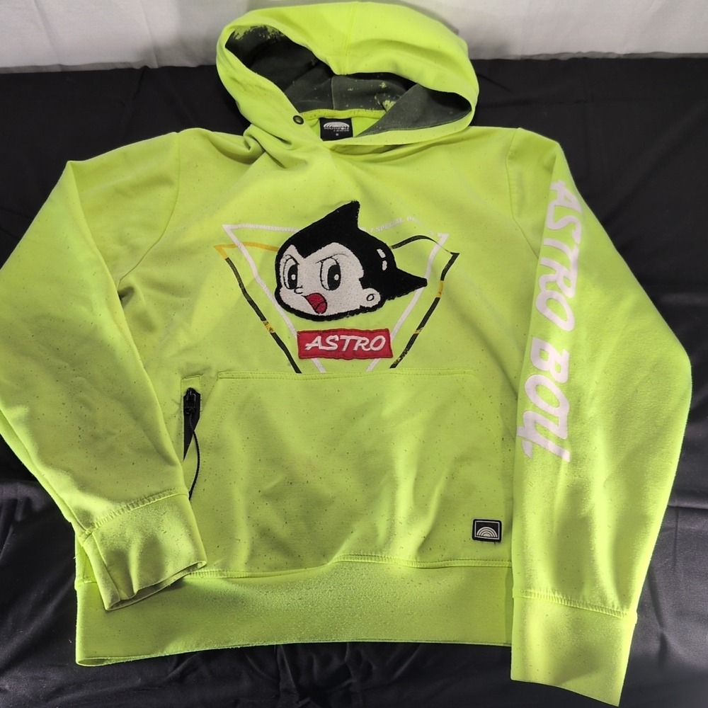 RARE Y2K Southpole x Astro Boy Collab Hoodie Green/Yellow Crotchet Logo
